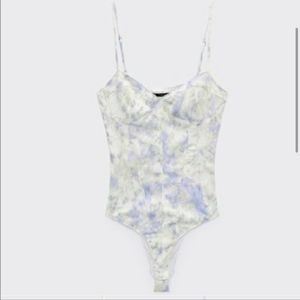 Zara Tye Dye Bustier Body Suit Medium